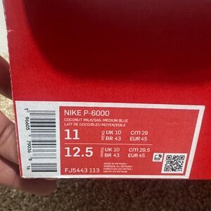 Nike P-6000 in Coconut Milk and Medium Blue